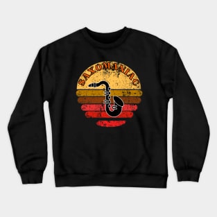 saxophone retro Crewneck Sweatshirt